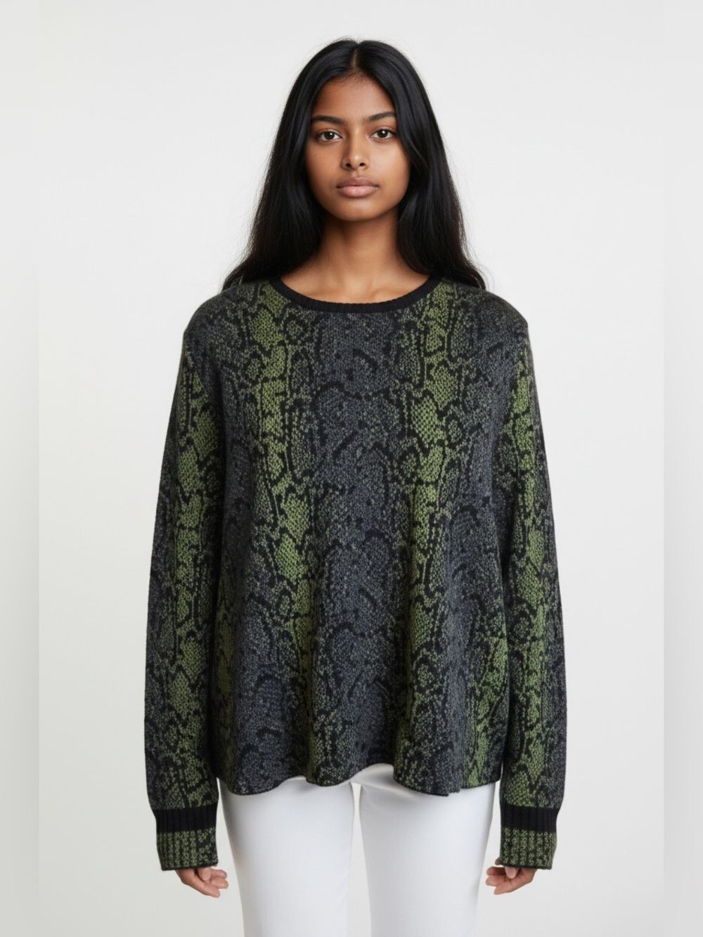 & Other Stories snakeskin print sweater S